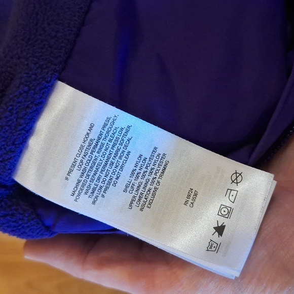 Columbia Size Large (14/16) Kids Overall Snow Suit Purple - Picture 6 of 7